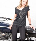 T-shirt femme black wheels