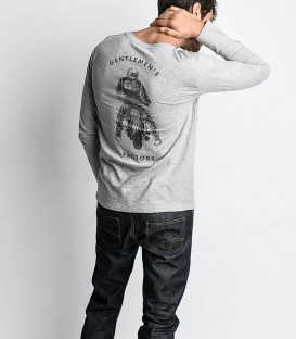 Grey Biker long sleeves tee-shirt