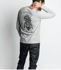 Tee-shirt longues manches biker gris