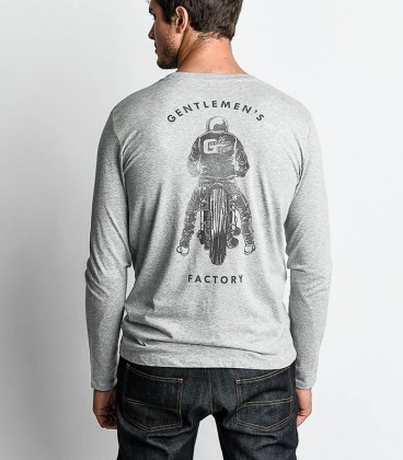 Tee-shirt longues manches biker gris