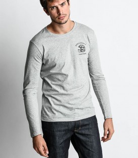 Tee-shirt longues manches biker gris