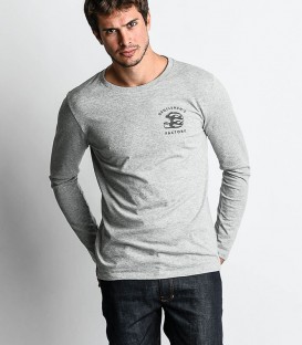 Tee-shirt longues manches biker gris