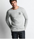 Tee-shirt longues manches biker gris