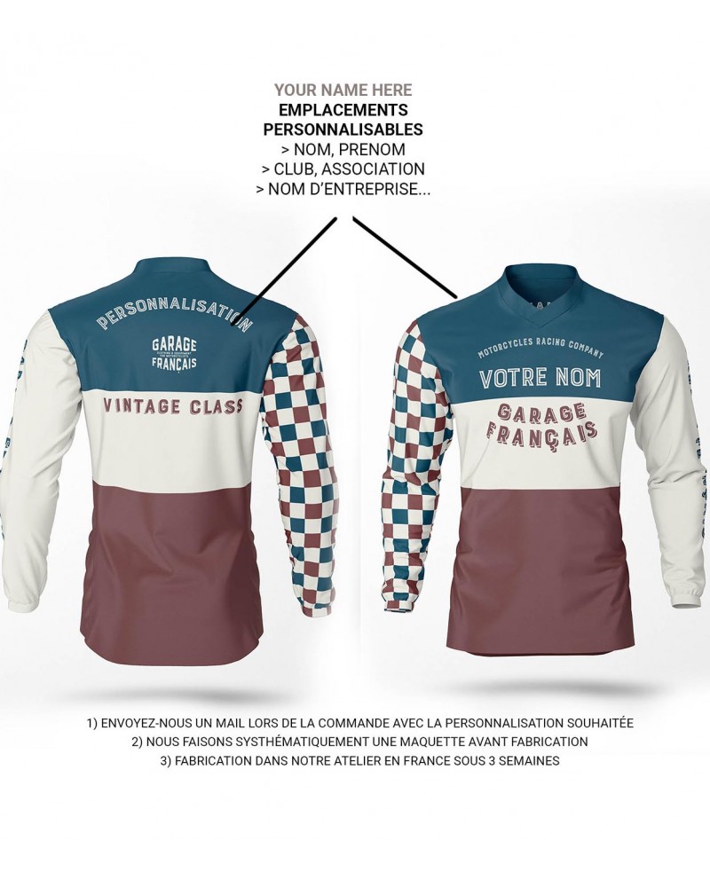 Flat track and dirt track jersey for vintage races Gentlemen's Factory