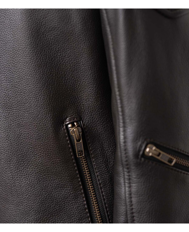 Moka leather jacket Arsouille