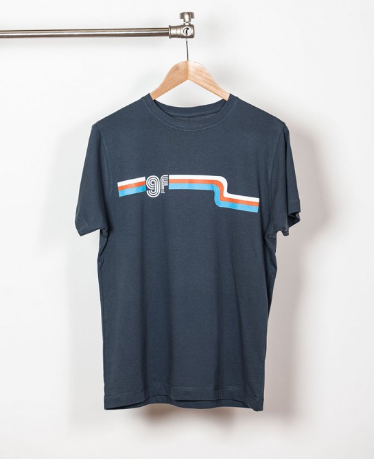 Tee-shirt 70's waves - Denim