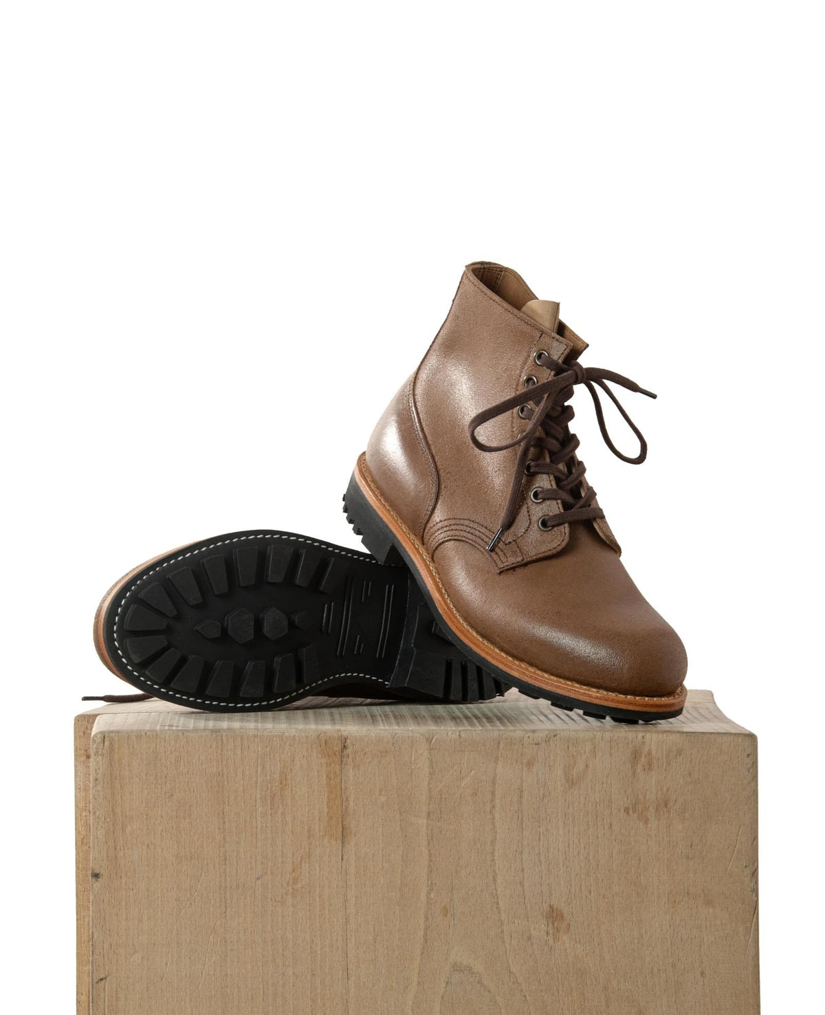 chaussures moto authentique cuir marron – garage français