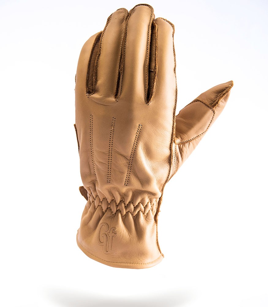gants moto cuir camel rixe à paname – garage français