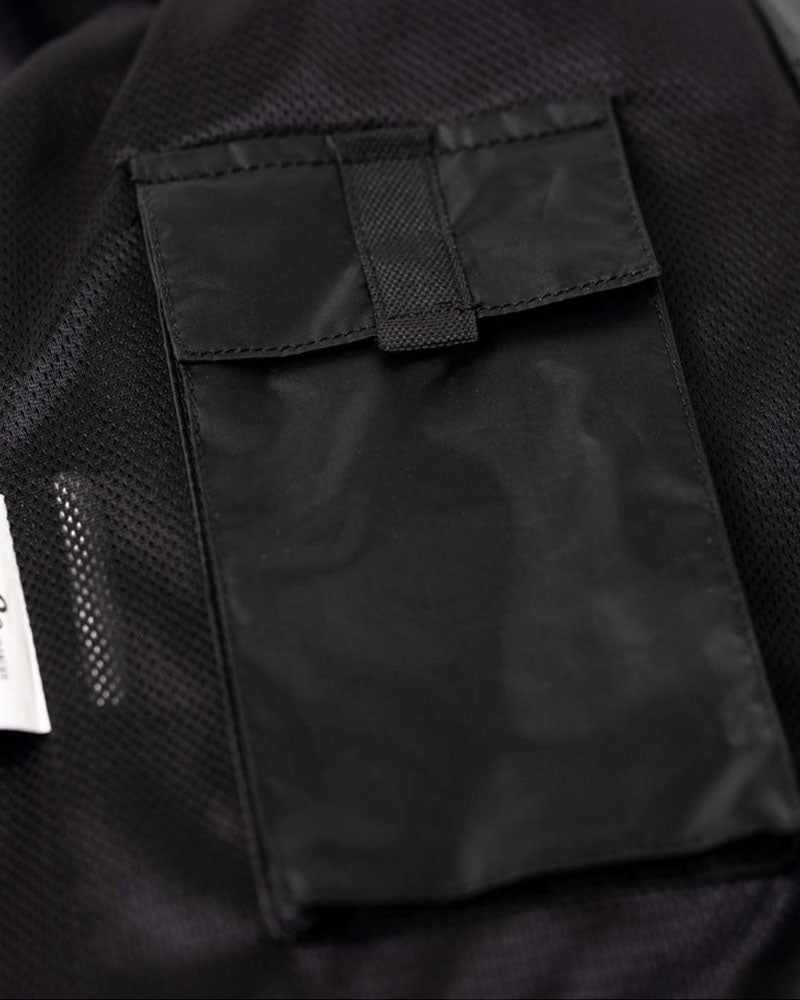blouson cuir arsouille – moka – détail doublure – Garage Français