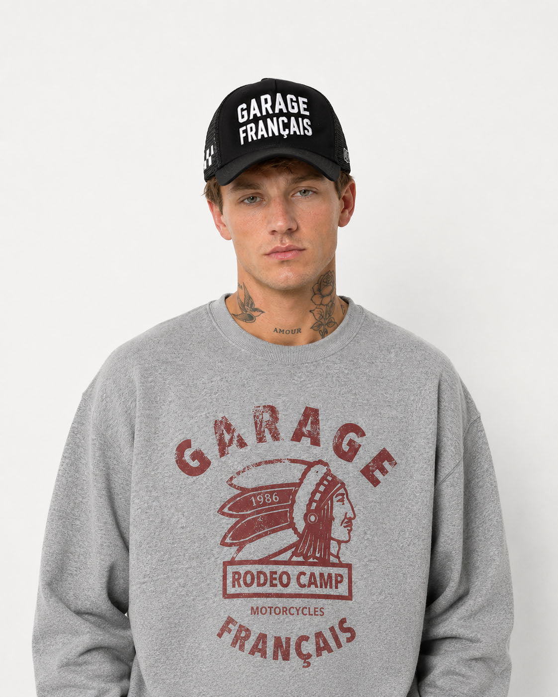 casquette brodée garage français trucker – face – Garage Français