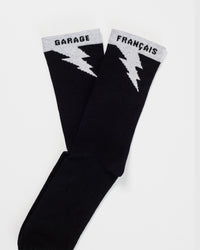 lightning socks black unisex