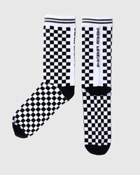 chaussettes damiers noir et blanc, unisexe
