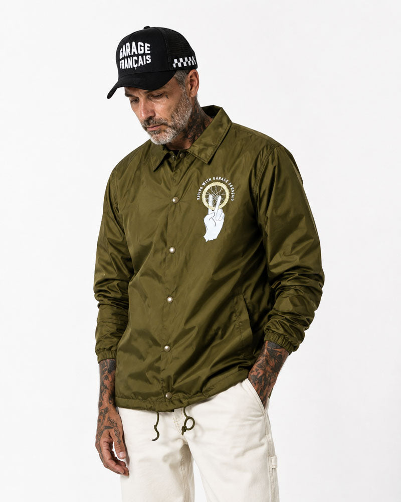 coach-jacket kaki – esprit us – face – Garage Français