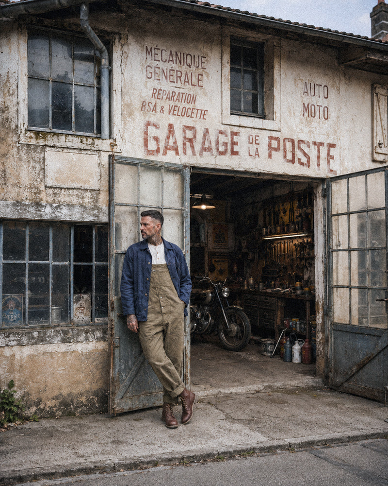 combinaison atelier mixte japonaise - kaki – lifestyle – Garage Français