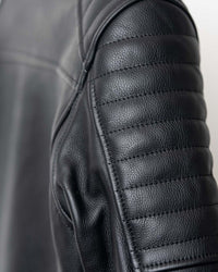 blouson cuir lascar – noir – détail manche – Garage Français