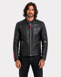 blouson cuir lascar – noir – face – Garage Français