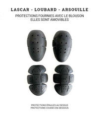 blouson cuir lascar – noir – protections amovibles – Garage Français