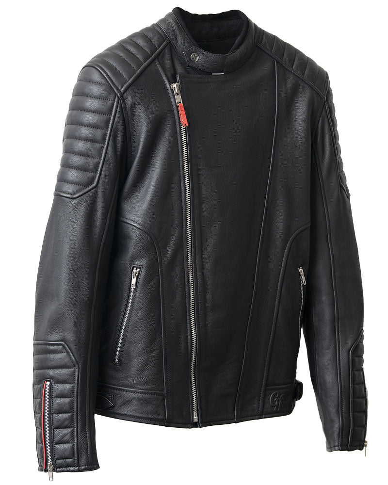 blouson cuir loubard – noir – détail cuir – Garage Français
