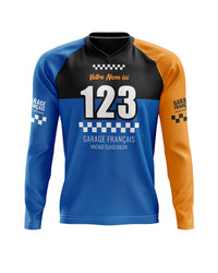 maillot moto vintage personnalisable 1990 – face – Garage Français