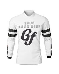maillot-personnalisable-gf-racing-blanc – face – Garage Français