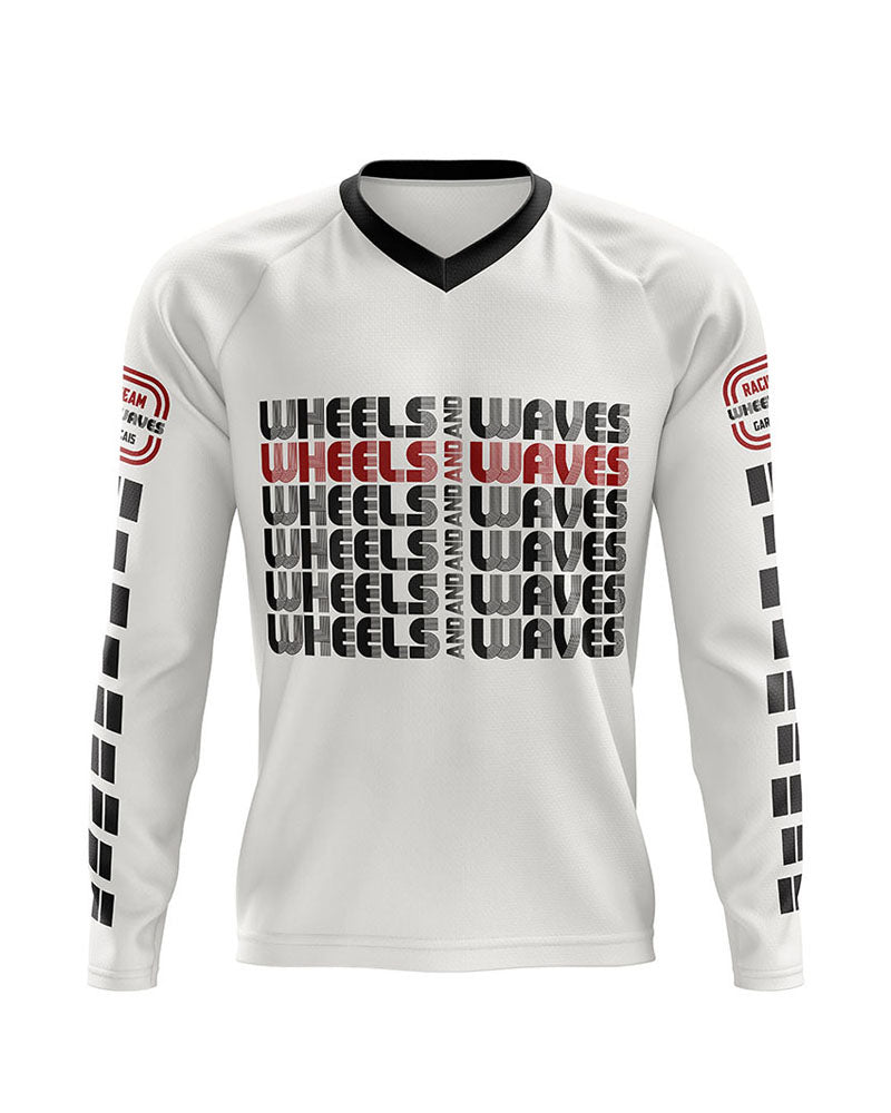 maillot moto vintage wheels & waves dirty ride – face – Garage Français