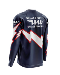 maillot moto vintage wheels & waves ride 80's – dos – Garage Français
