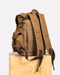 Sac à dos moto canvas anti-pluie adventurous brown