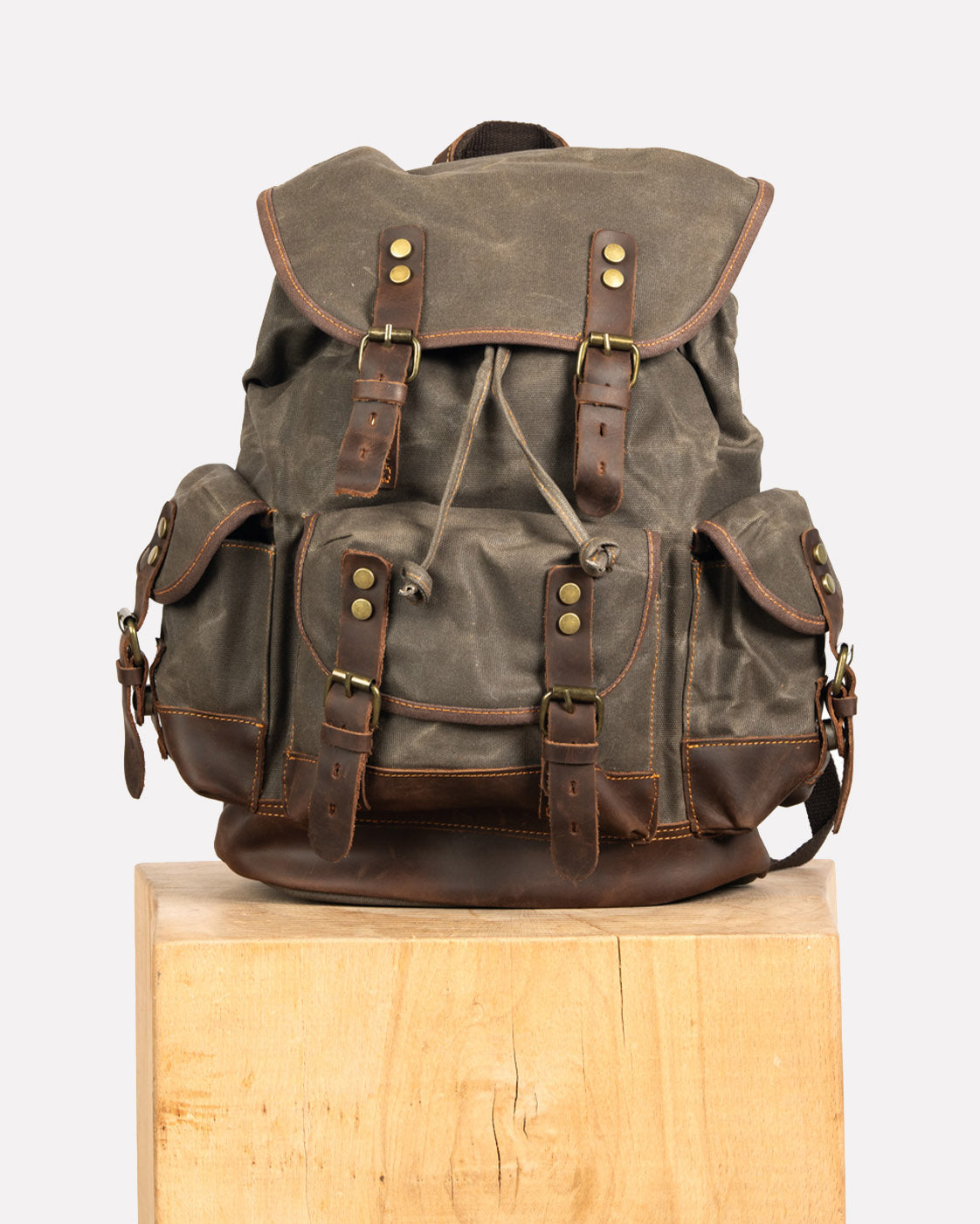 Adventurous anti-rain canvas motorcycle backpack