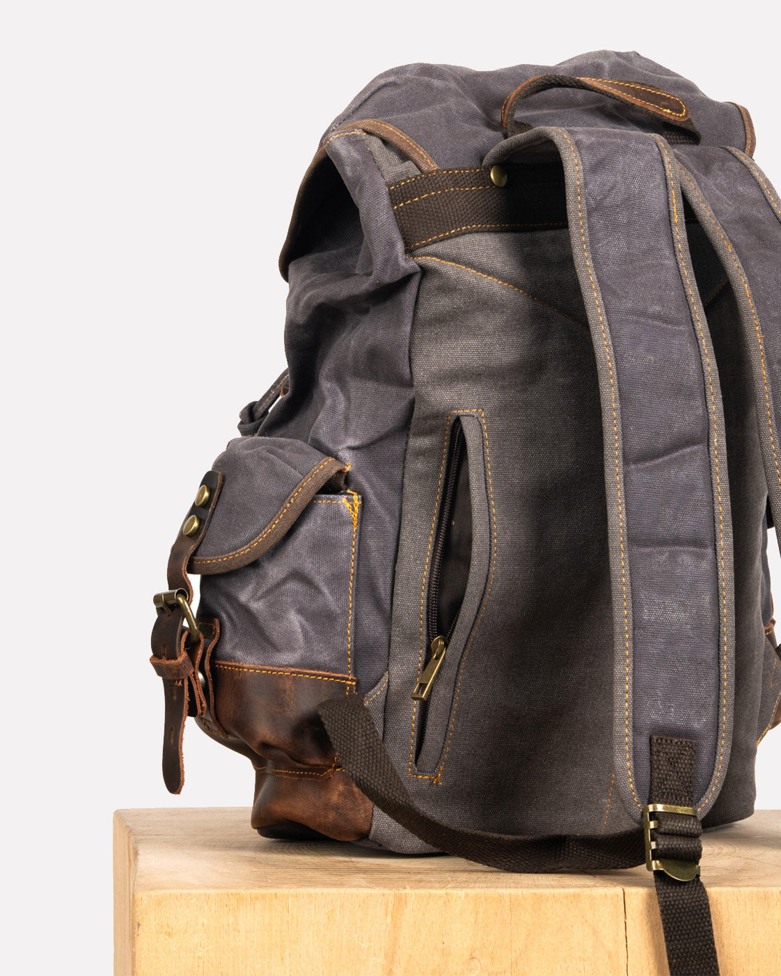 sac à dos moto canvas anti-pluie adventurous noir
