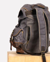 sac à dos moto canvas anti-pluie adventurous noir