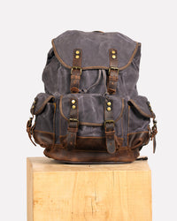 sac à dos moto canvas anti-pluie adventurous noir