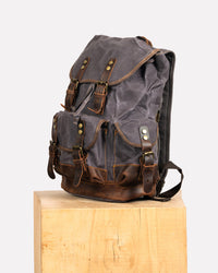 sac à dos moto canvas anti-pluie adventurous noir