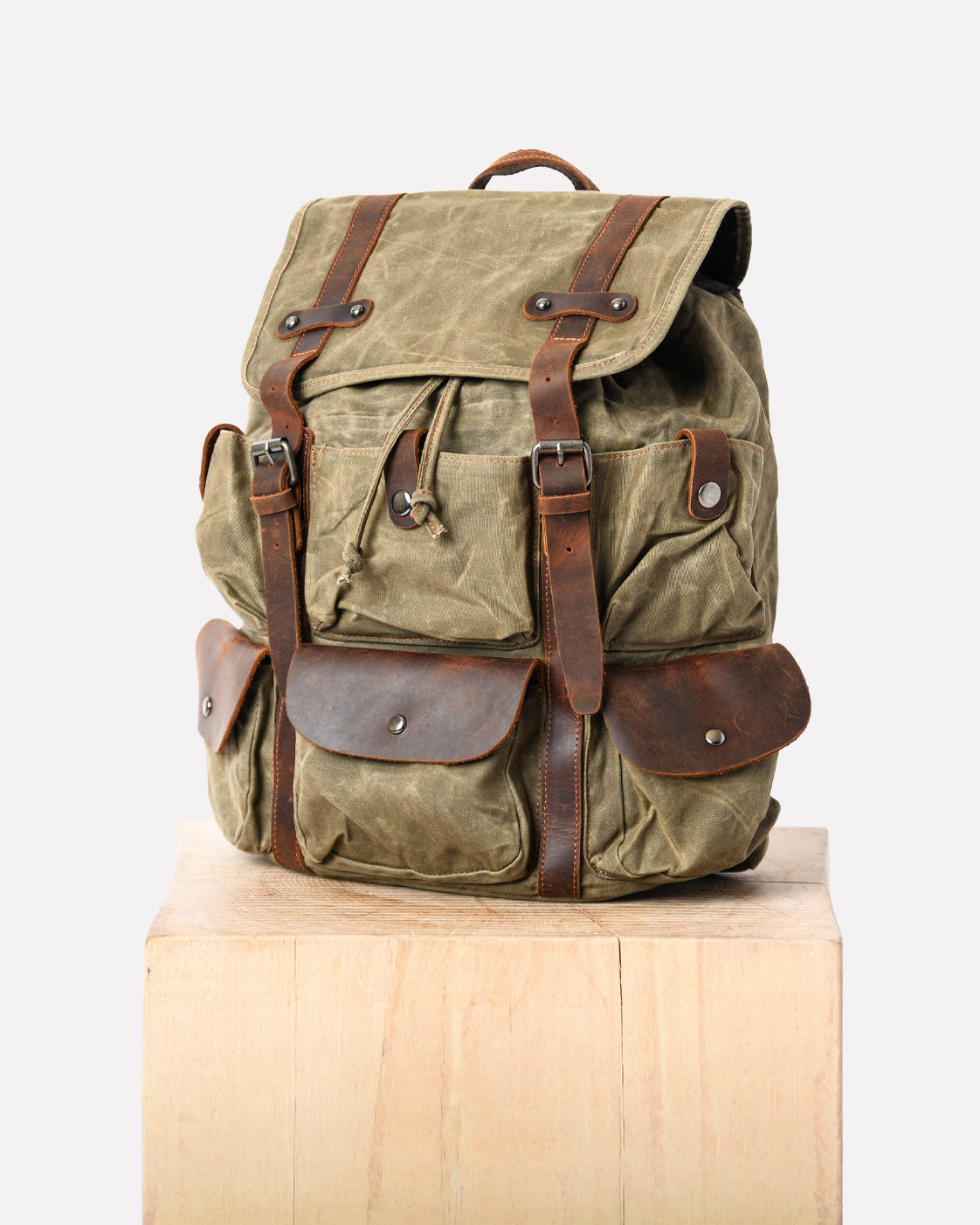 sac à dos moto canvas anti-pluie grizzli