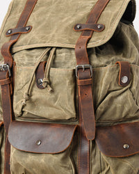 sac à dos moto canvas anti-pluie grizzli