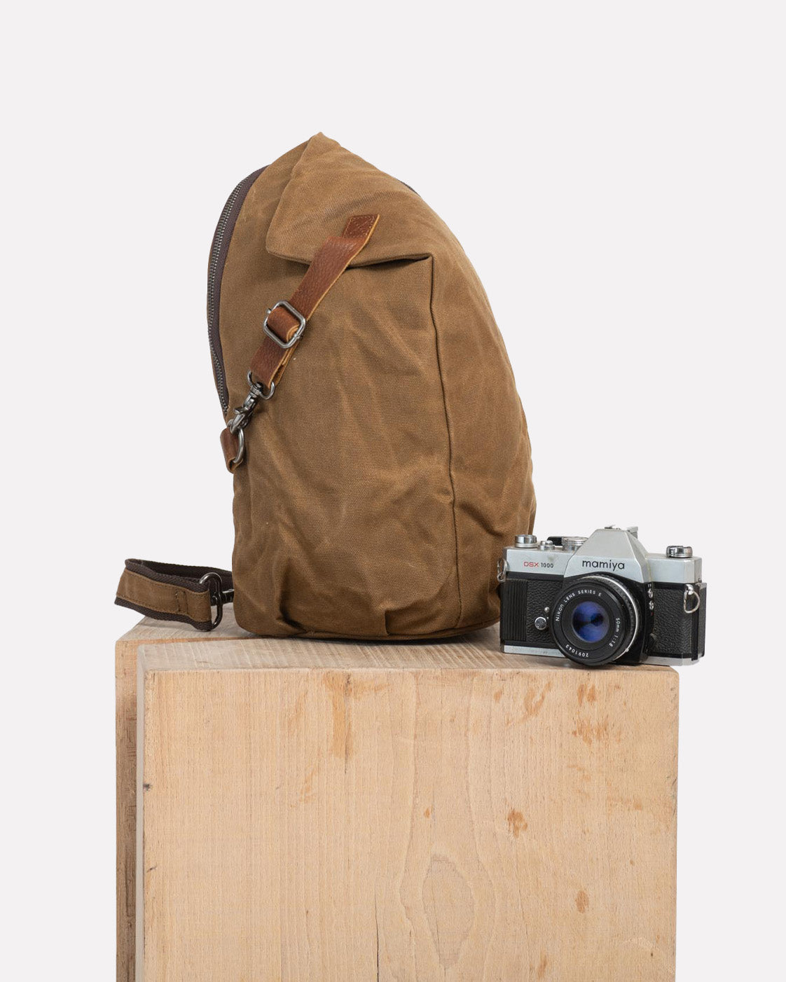 sac bandoulière toile cirée japan custom brown