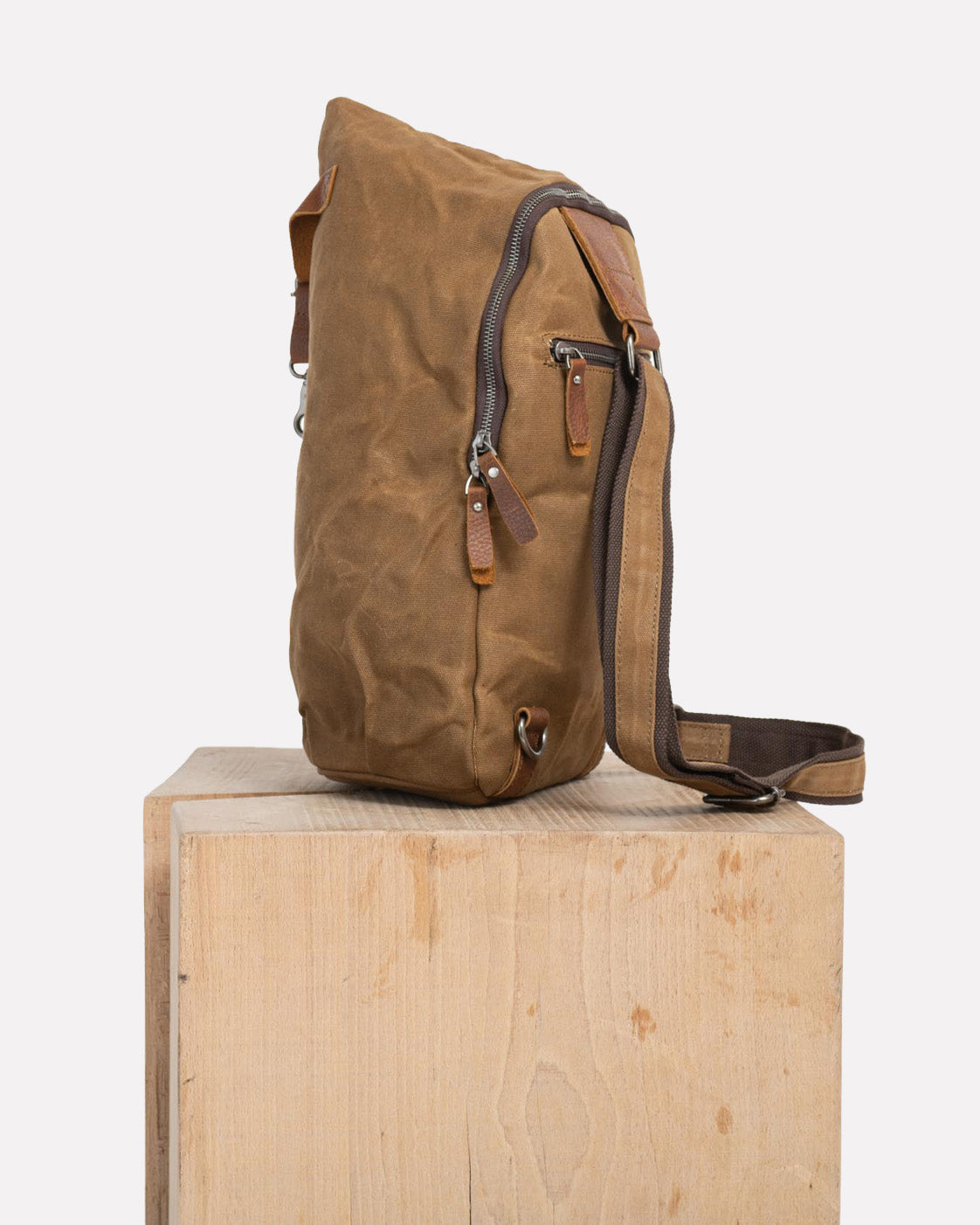 sac bandoulière toile cirée japan custom brown