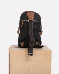 sac bandoulière toile cirée japan custom black