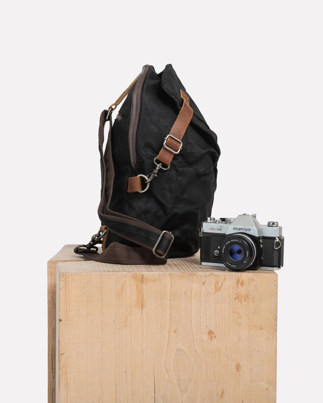 sac bandoulière toile cirée japan custom black