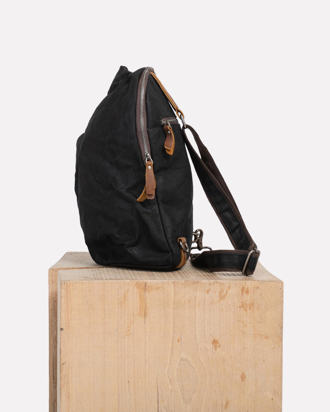 sac bandoulière toile cirée japan custom black