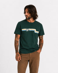 tee-shirt 70's waves - green
