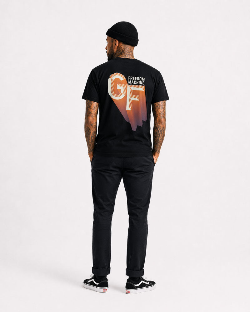 tee-shirt moto 90's black – dos – Garage Français