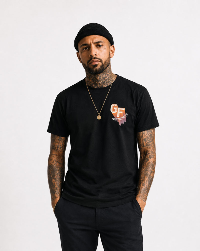 tee-shirt moto 90's black – face – Garage Français