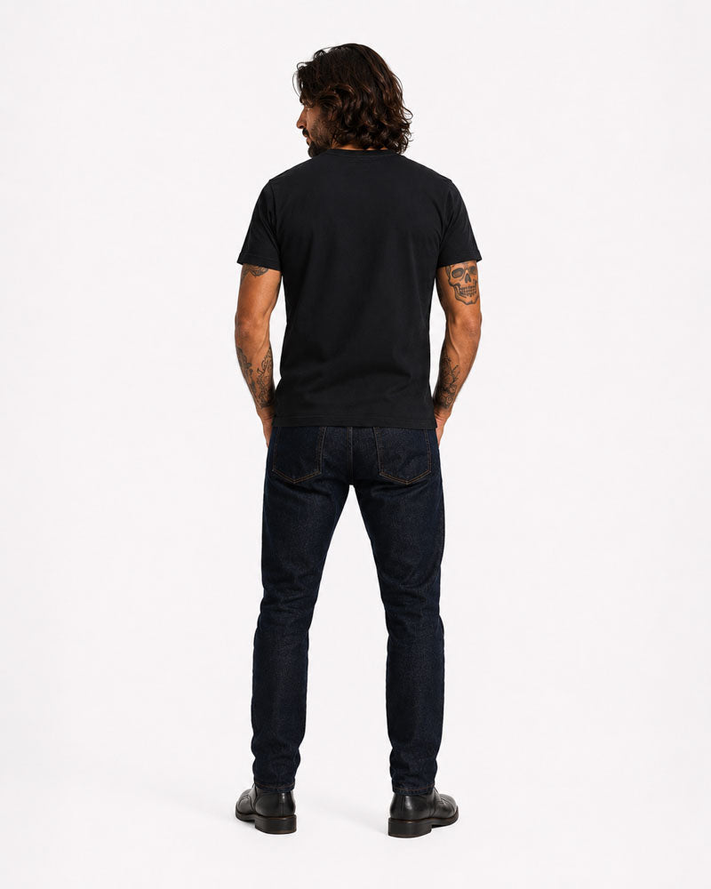 tee-shirt casque 70 - black – dos – Garage Français